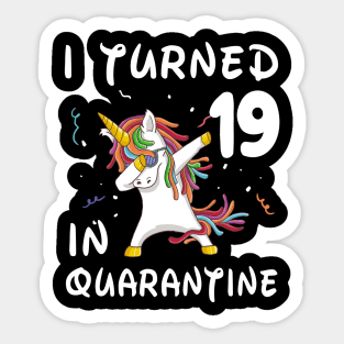 I Turned 19 In Quarantine Sticker